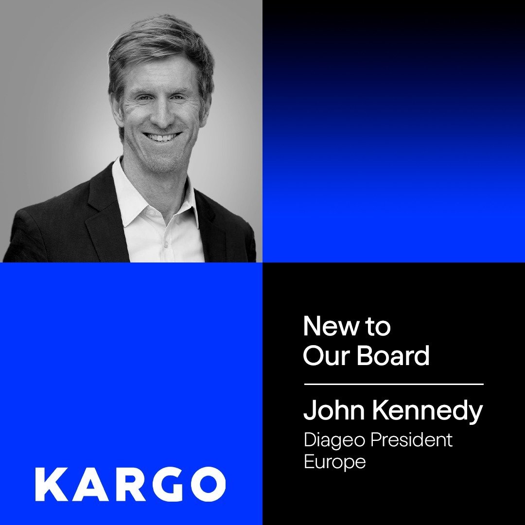 Excited to announce that @diageo&rsquo;s John Kennedy is taking a seat on our Advisory Board. John&rsquo;s experience scaling businesses across Europe, Asia and North America will be invaluable to us as we look to expand Kargo&rsquo;s presence global