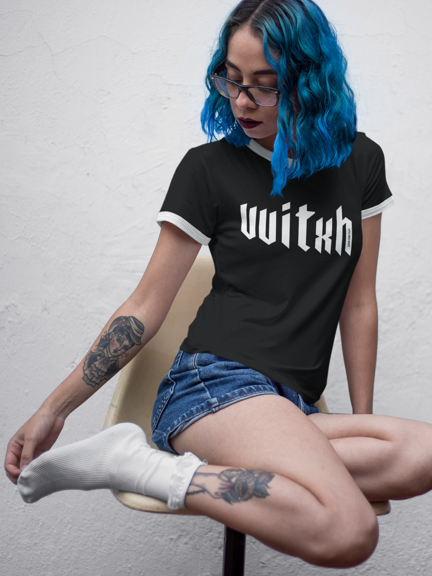 "WITXH" Ladies Ringer Tee